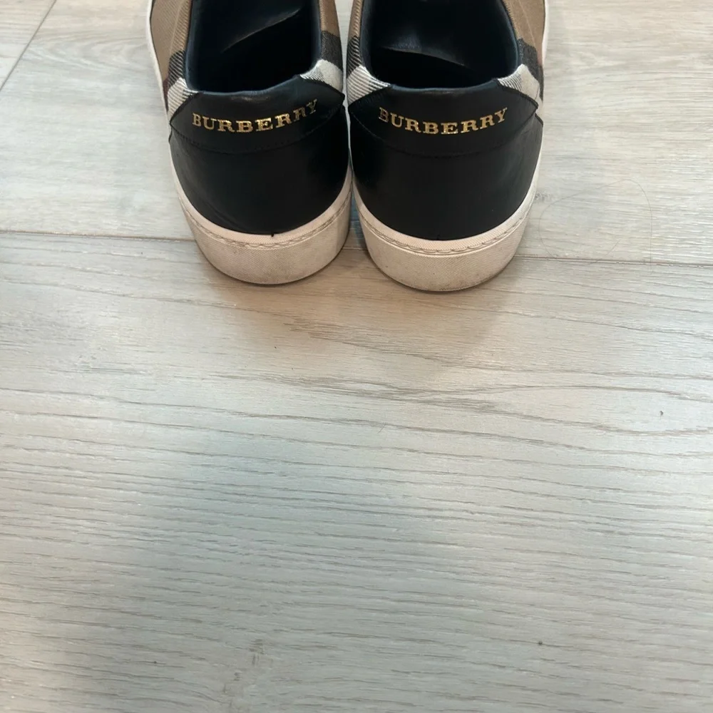 Burberry Tan and Black Sneakers Womens